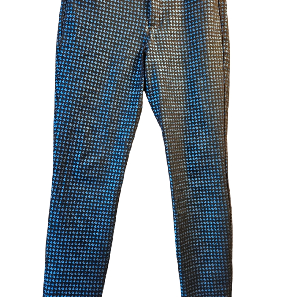 ☆ Old Navy Pixie Blue Houndstooth Stretch Skinny Leg Pants